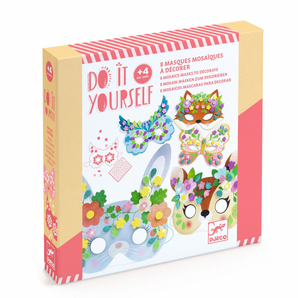 DJECO DIY Vyrob si sám Zvieracie škrabošky