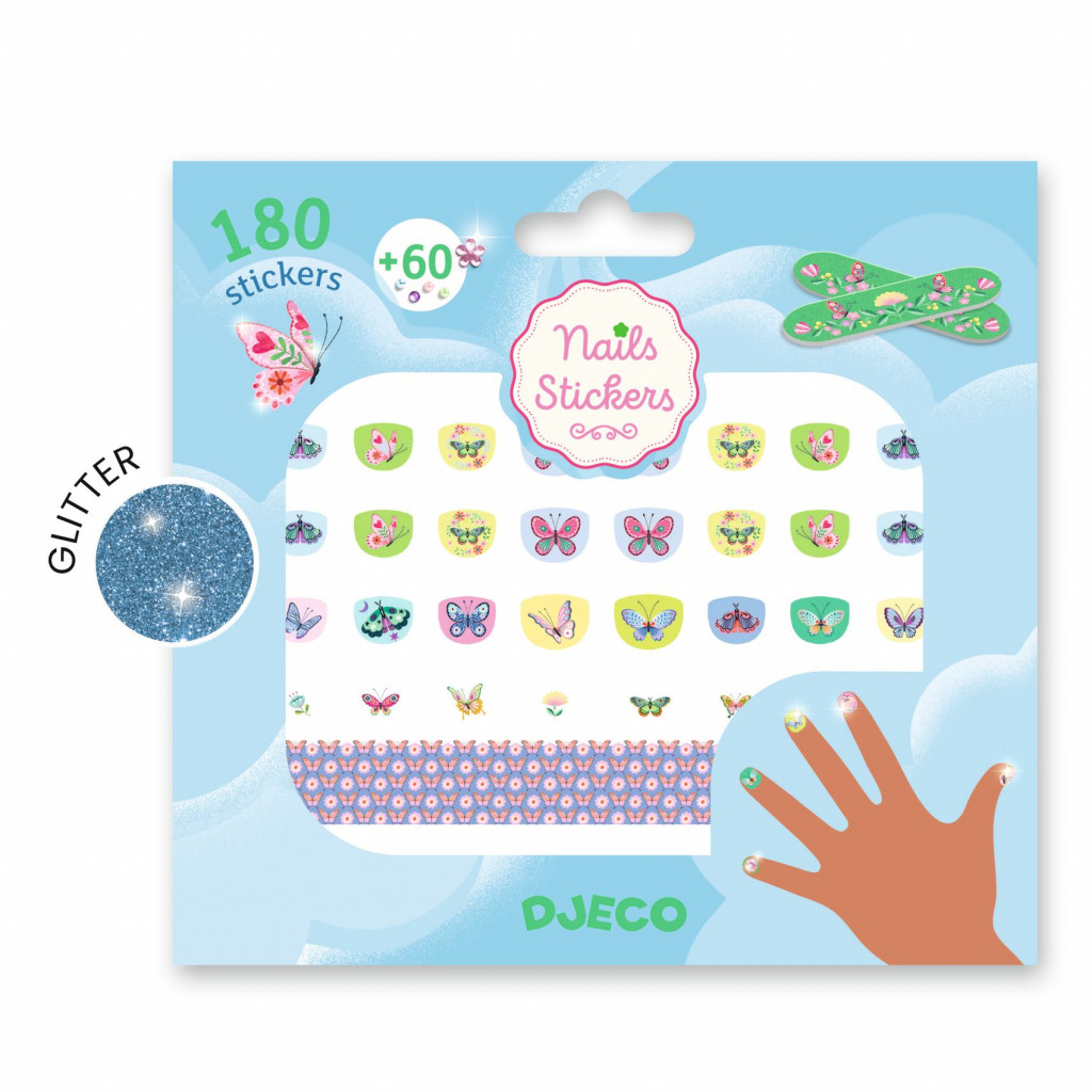 DJECO Nálepky na nechty Motýle