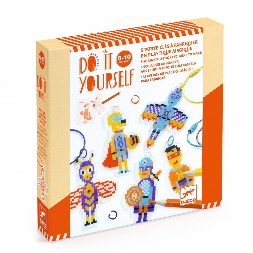 DJECO DIY Vyrob si sám Hrdinovia Pixel Art