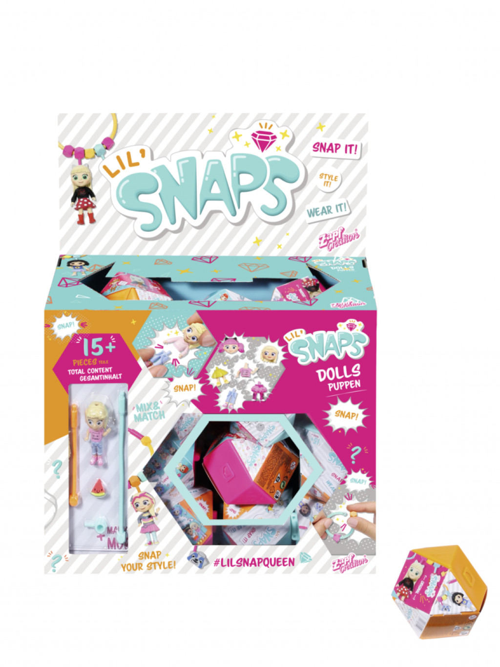 Zapf LIL' SNAPS W1 Dolls PDQ 14 ass/32pc