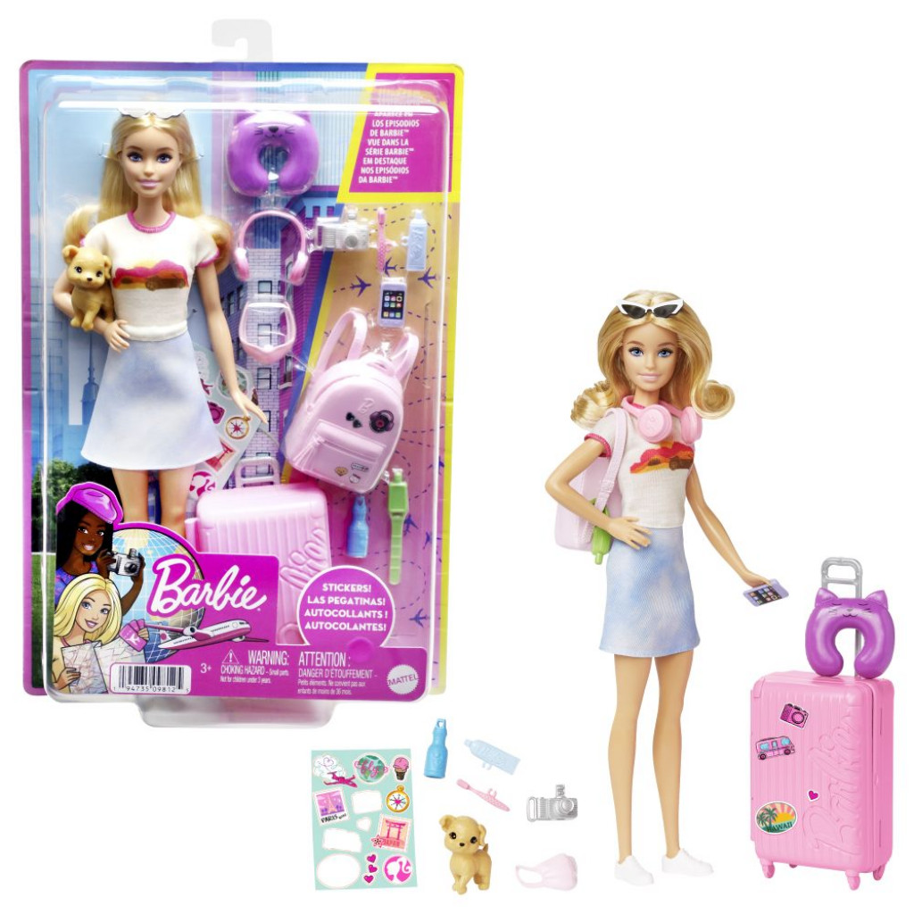 Mattel Barbie bábika MALIBU na cestách 