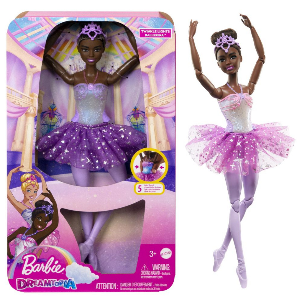 Mattel BRB SVIETIACA MAGICKÁ BALETKA S FIALOVOU SUKŇOU