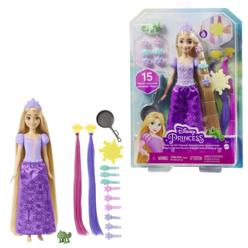 Mattel Disney Princess bábika Rapunzel s rozprávkovými  vlasmi