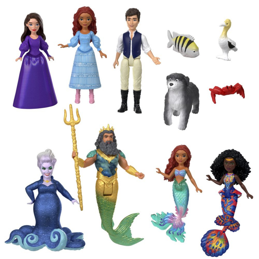 Mattel The Little Mermaid sada malých bábik a kamarátov zo zeme a mora