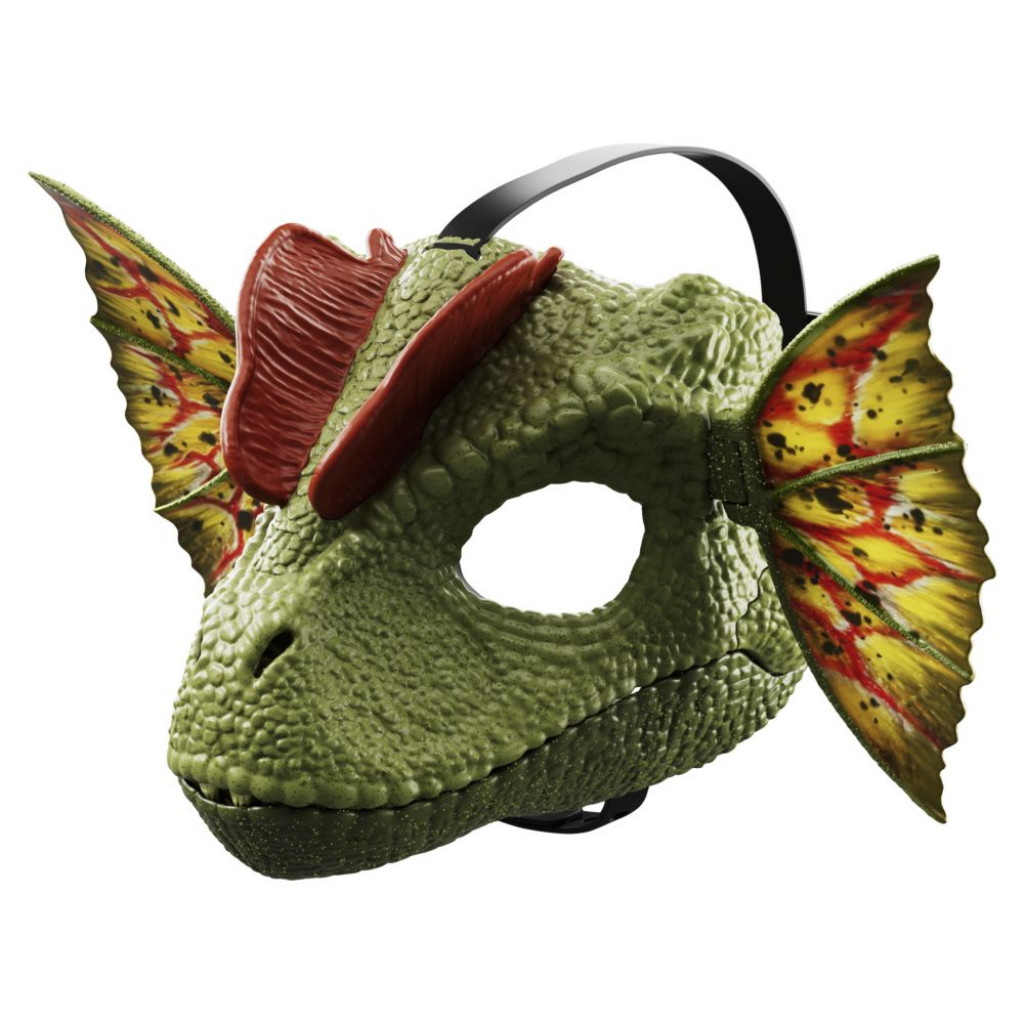 Mattel Jurassic World DILOPHOSAURUS maska na tvár  so zvukmi 