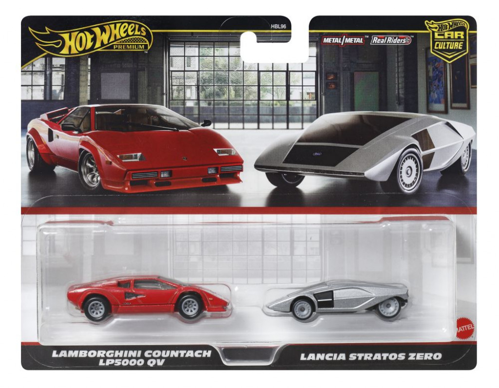 Mattel Hot Wheels 2ks prémiový angličák - Lancia/Lambo