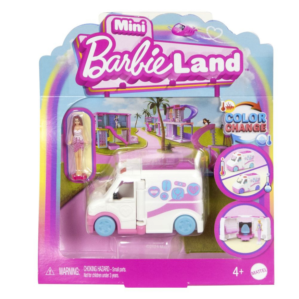 Mattel Barbie mini Barbieland dopravné prostriedky - KLINIKA NA KOLESÁCH