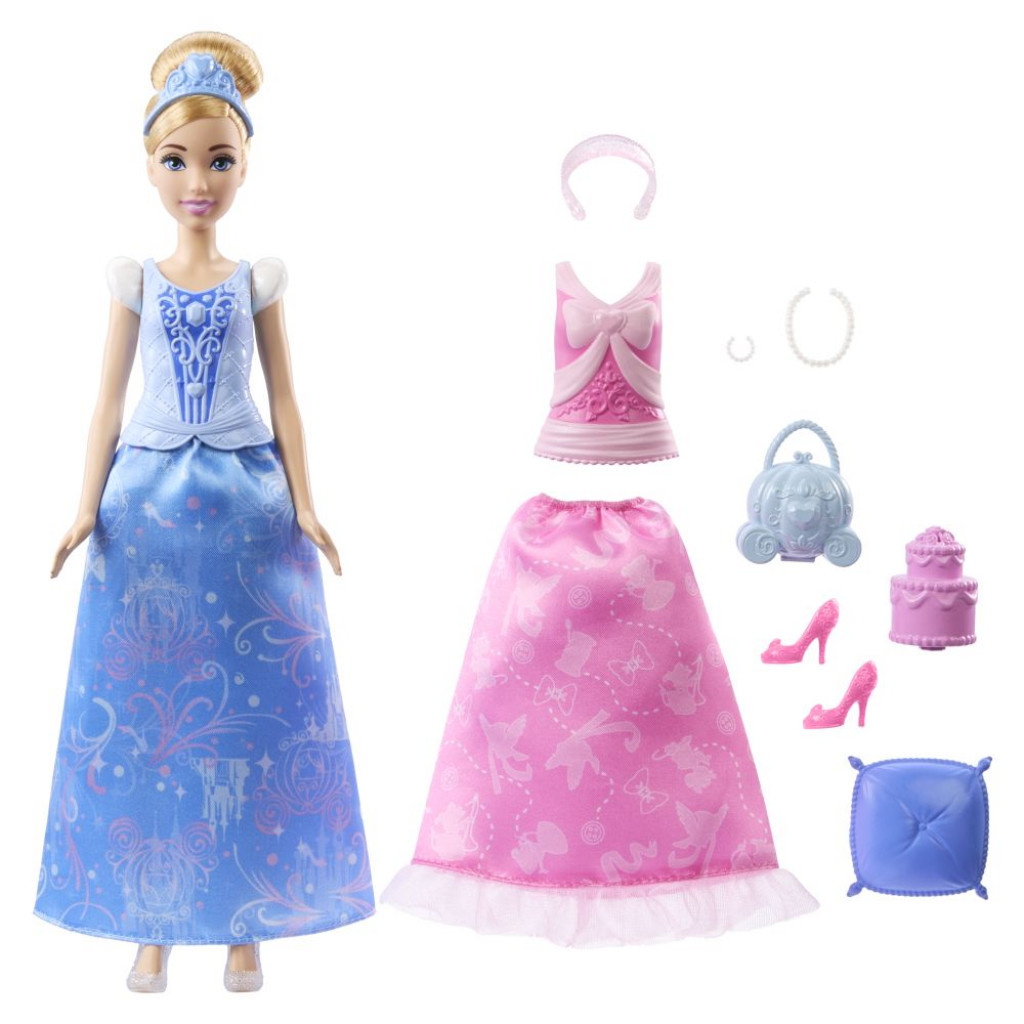Mattel Disney Princess bábika a rozprávkové obliekanie - POPOLUŠKA
