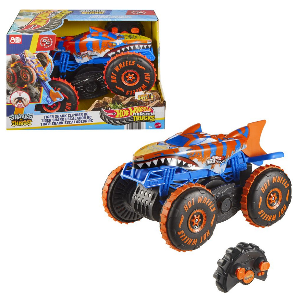 Mattel Hot Wheels  RC MONSTER TRUCKS LEZEC TIGER SHARK