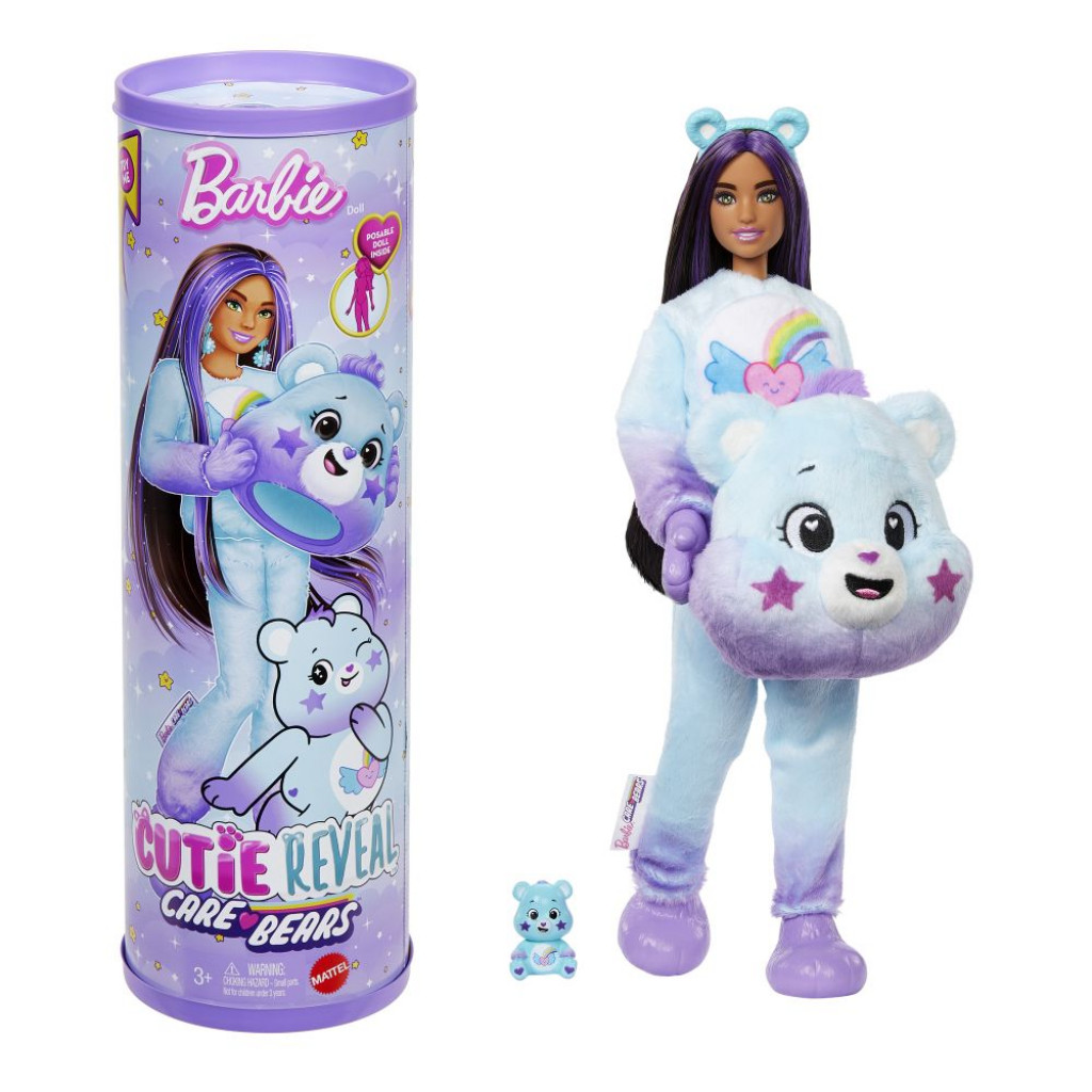 Mattel Barbie CUTIE REVEAL Barbie a starostliví medvedíkovia séria 2 - FIALOVÁ