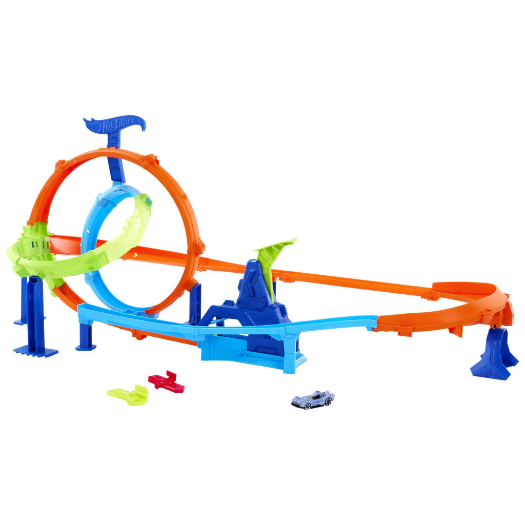 Mattel Hot Wheels STUNT TRACKS RAPID LAUNCH CYCLONE