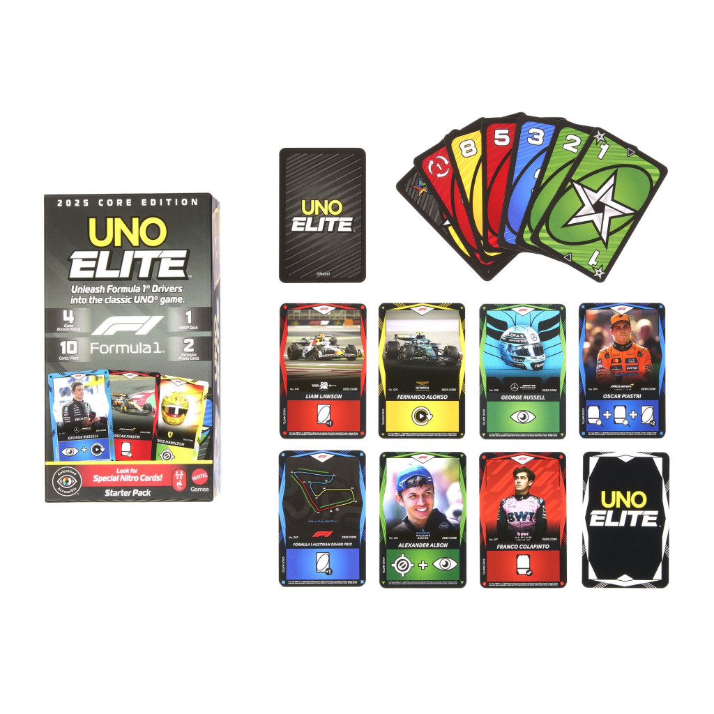 Mattel UNO FORMULA 1 ELITE RACERS