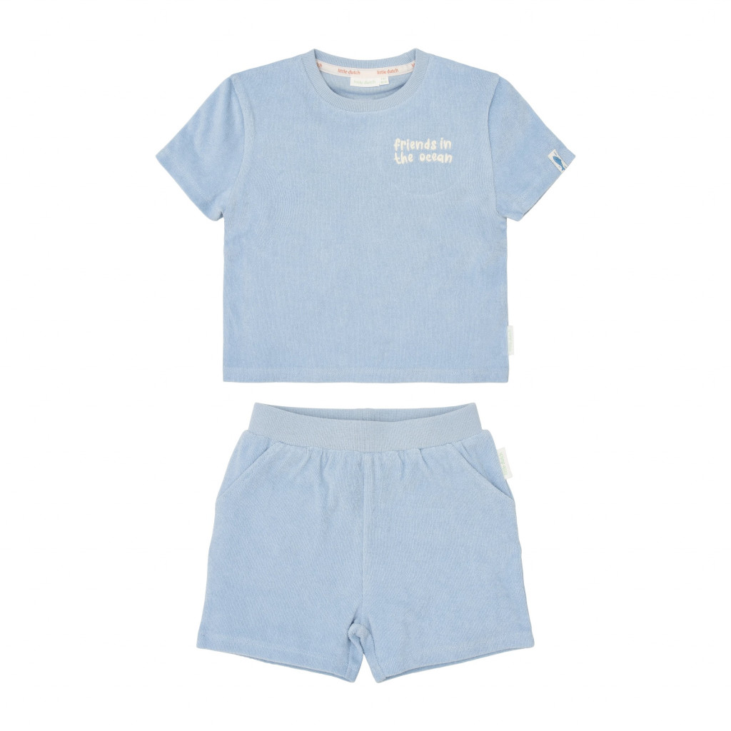 Little Dutch Tričko a kraťasy Ocean World Blue veľ. 74/80