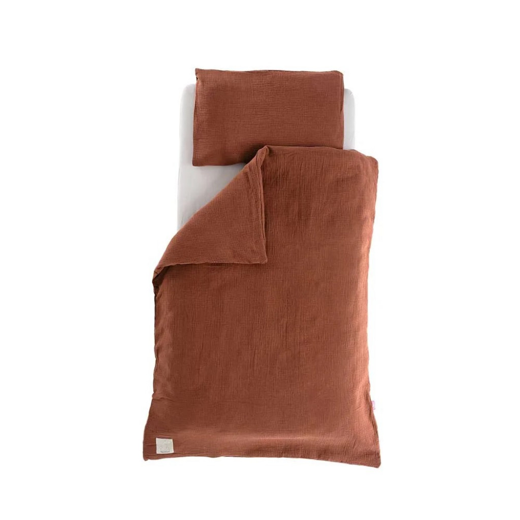 TRÄUMELAND povlečení Musselin 100/135 + 40/60 Terrakotta