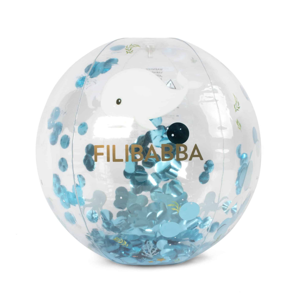 Filibabba Plážová lopta alfie - christian´s whale tales confetti