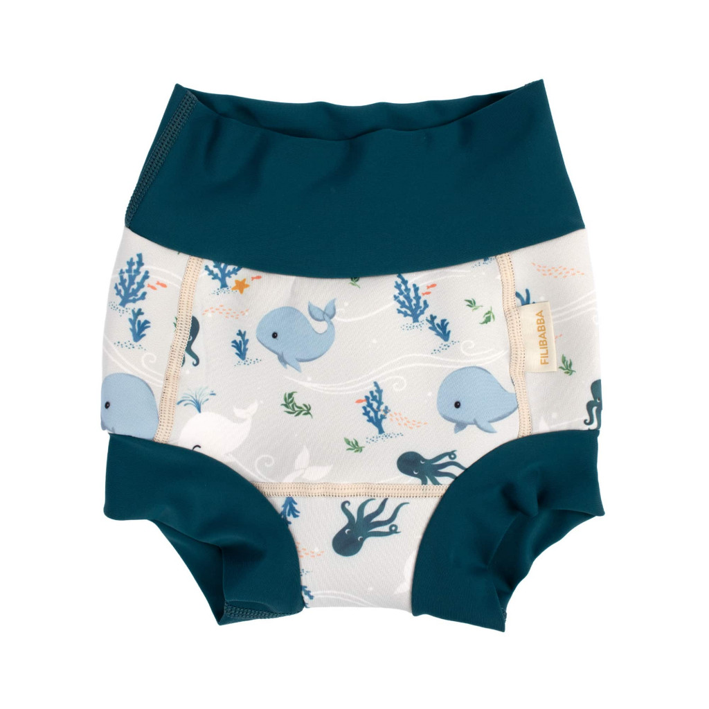 Filibabba Detské plavecké nohavičky lucca - christian´s whale tales - 1-2 roky
