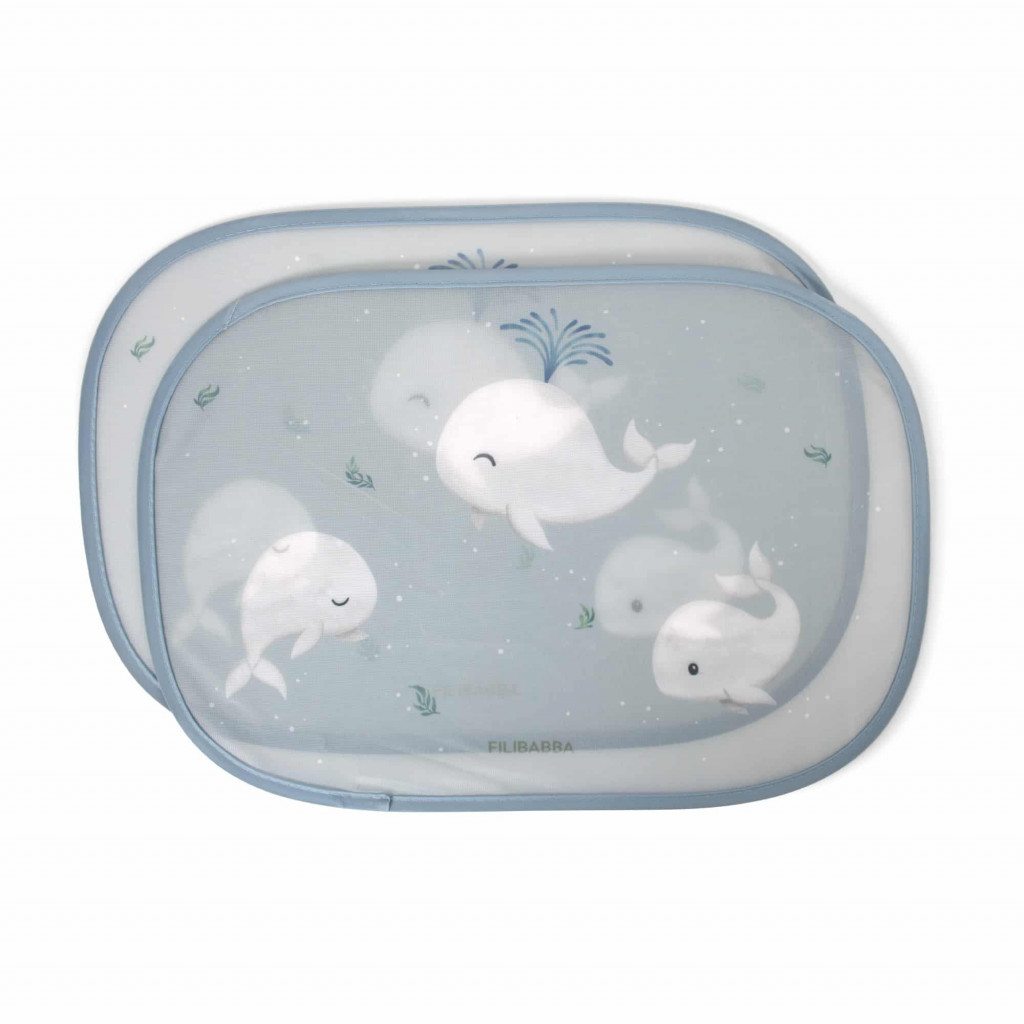 Filibabba Slnečné clony do auta - christian´s whale tales - 2ks