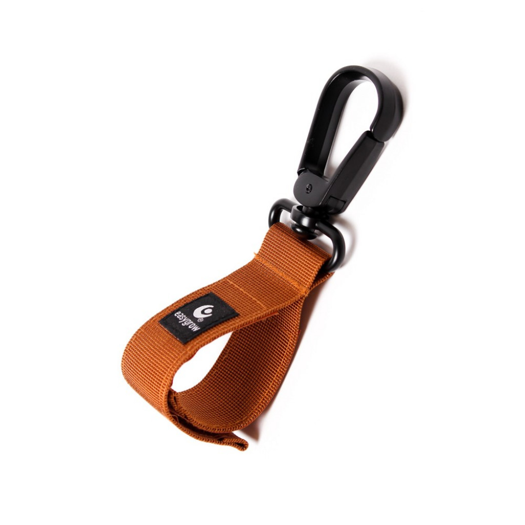 EasyGrow Úchyt velký pro zavěšení tašky na kočárek Brown