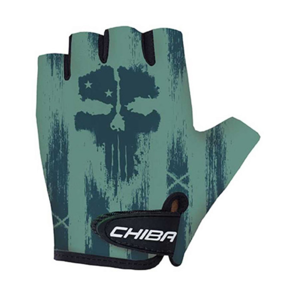 Chiba Chiba Detské cyklistické rukavice Cool Kids SKULL M