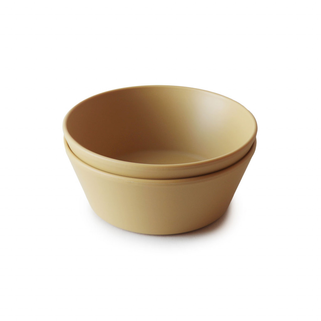 Mushie Okrúhle obedové misky mushie - mustard