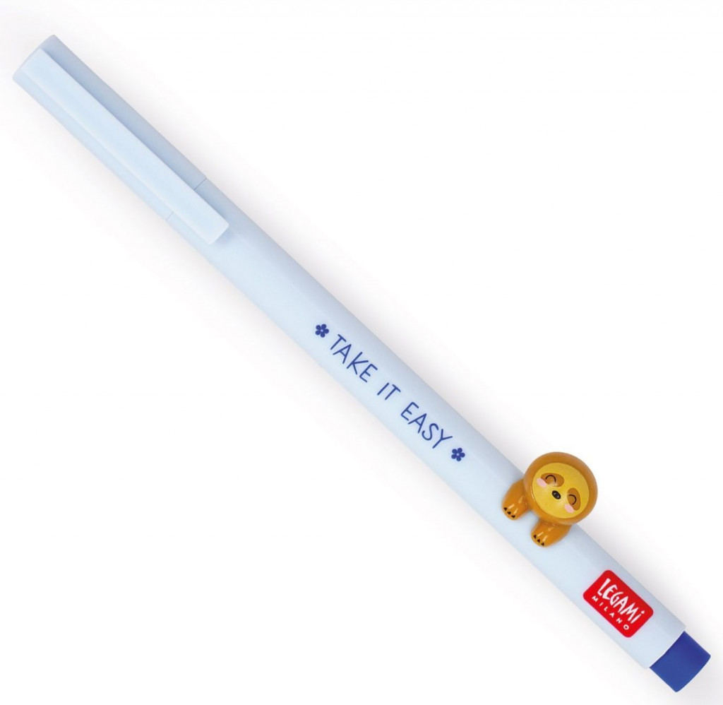 Legami Gélové pero Legami Lovely Friends - Gel Pen With Animal Decoration - Sloth - 0,5 mm - Blue Ink