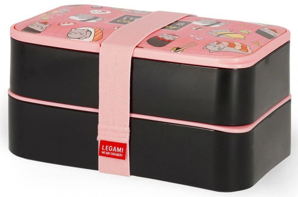 Legami Box na desiatu Legami Lunch Box - Sushi Cat - 1200 Ml