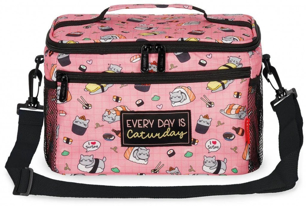 Legami Taška na desiatu Legami Lunch Bag - Sushi Cat - 7,7 L