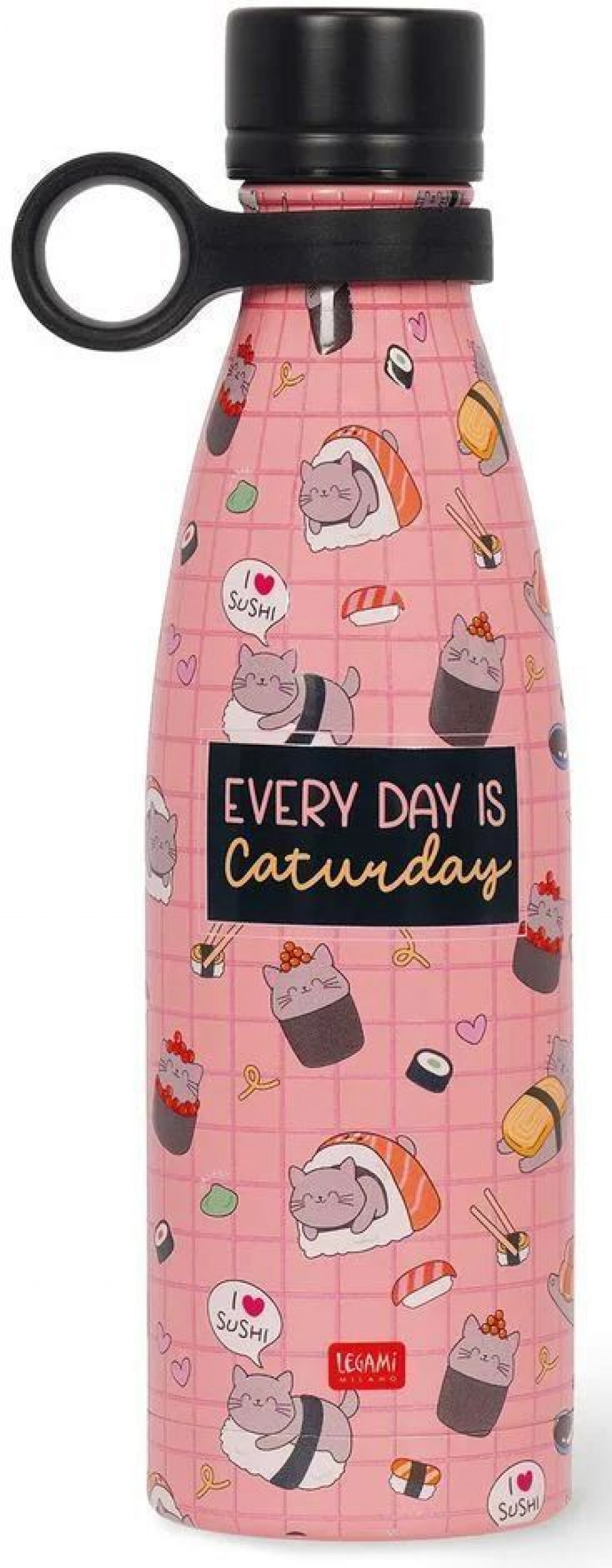 Legami Termo fľaša Legami Hot & Cold - Vacuum Bottle - Sushi Cat - 500 Ml