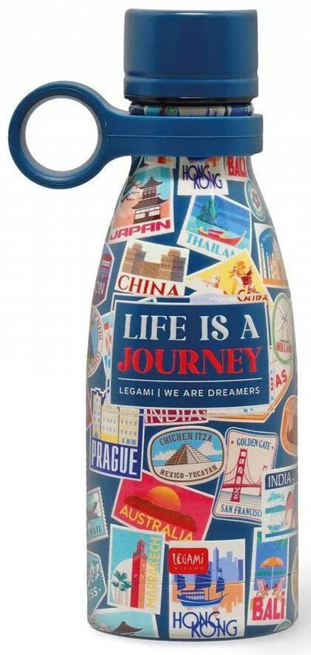 Legami Termo fľaša Legami Hot & Cold - Vacuum Bottle - Travel - Stickers - 300 Ml