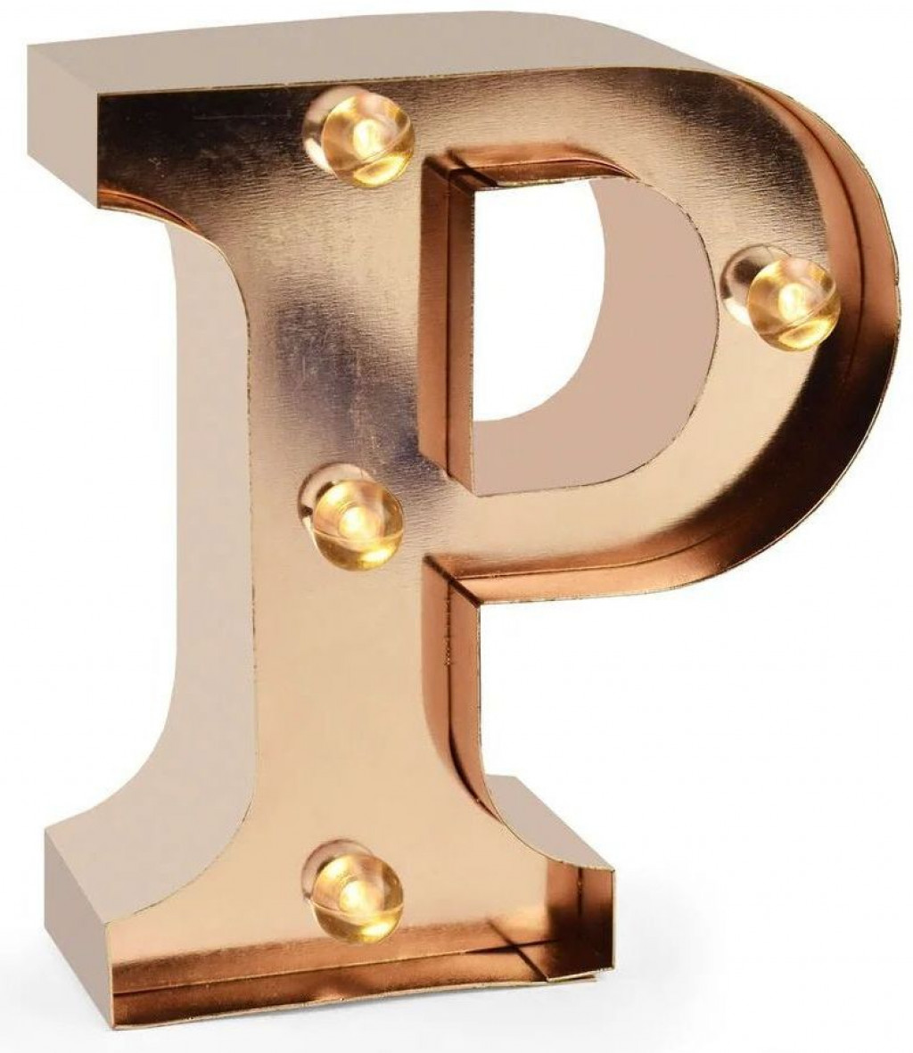 Legami Mini dekoračné svetlo Legami Mini Decorative Light - P - Gold Rose - Letters