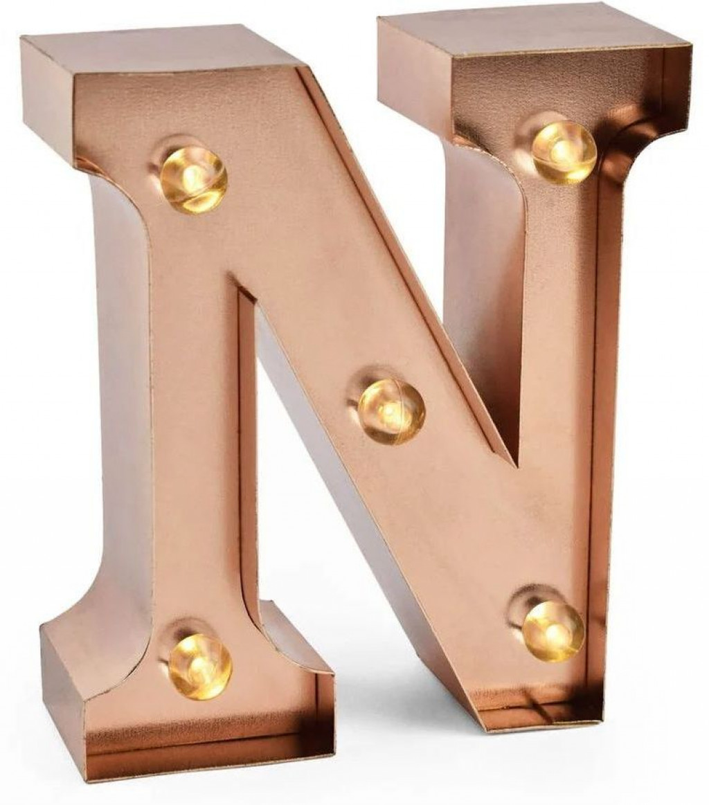 Legami Mini dekoračné svetlo Legami Mini Decorative Light - N - Gold Rose - Letters