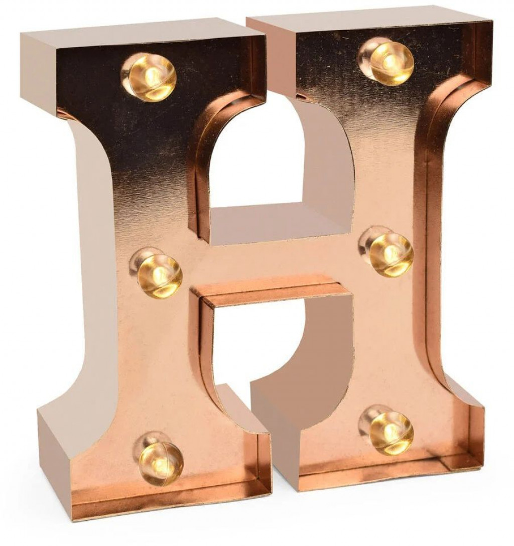 Legami Mini dekoračné svetlo Legami Mini Decorative Light - H - Gold Rose - Letters