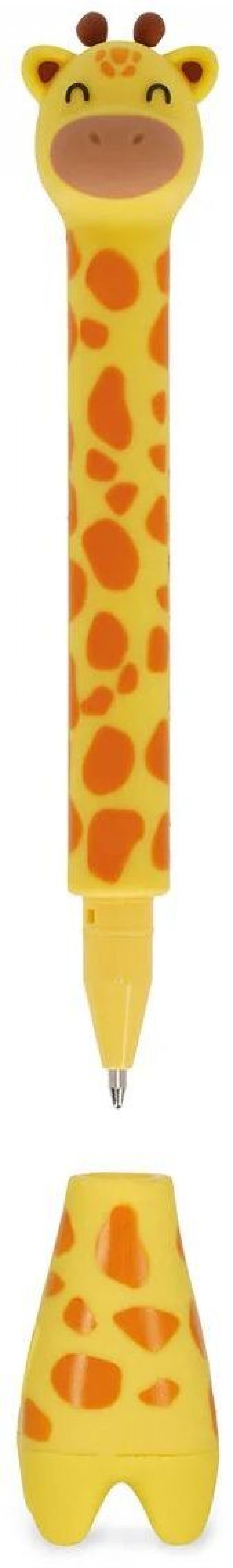 Legami Guľôčkové pero Legami Stand-Ink Ovation - Ballpoint Pen With Base - Giraffe - 1 mm - Blue Ink