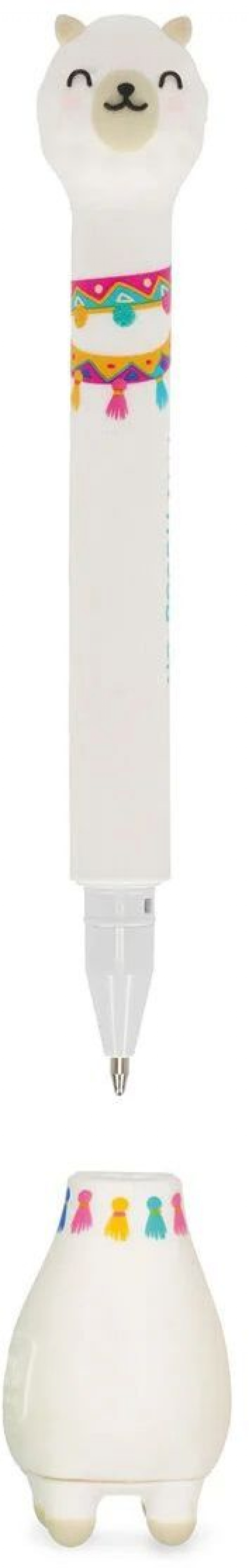 Legami Guľôčkové pero Legami Stand-Ink Ovation - Ballpoint Pen With Base - Llama - 1 mm - Sky Blue Ink