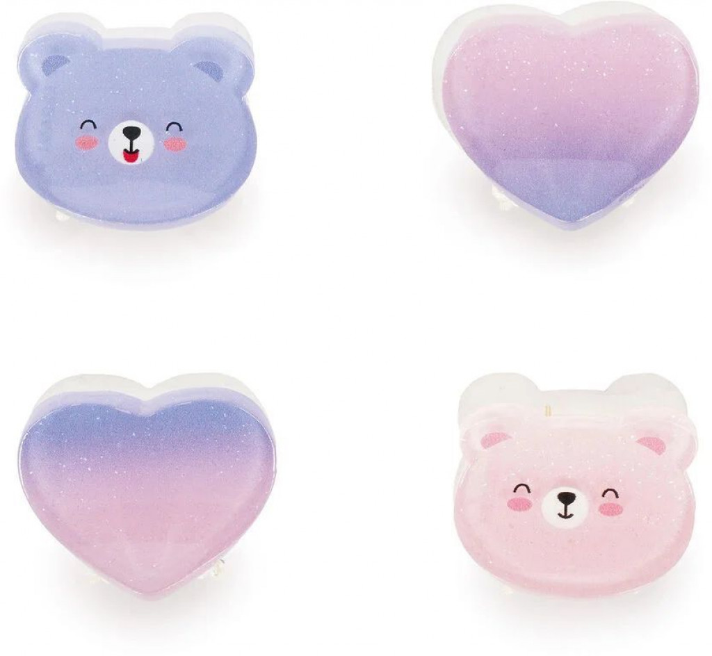 Legami Štipce do vlasov Legami Clip Me Up! - Set Of 4 Mini Hair Clips - Teddy
