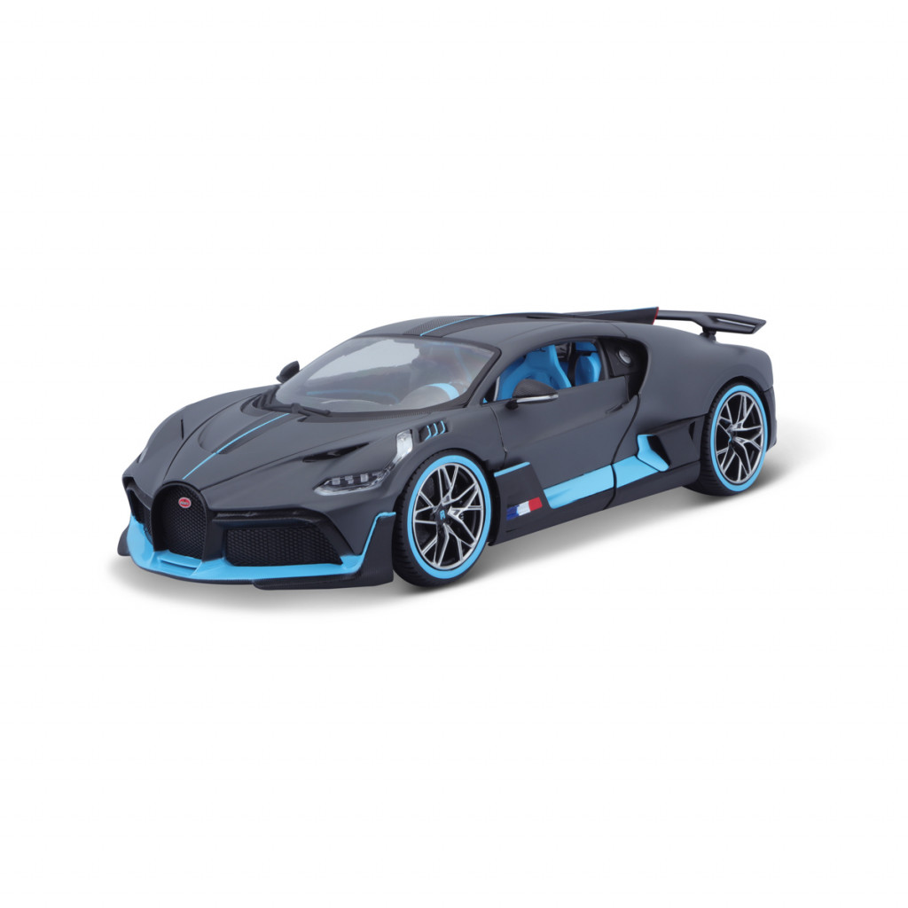 Bburago Bburago - Autá HOBBY, Bugatti Divo, tmavo šedá, 1:18
