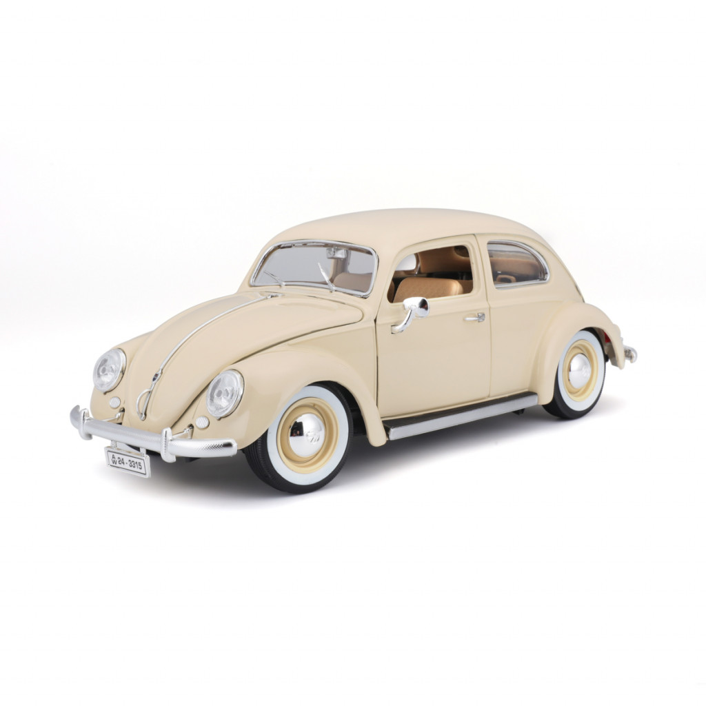 Bburago Bburago - Autá HOBBY- Volkswagen Käfer Beetle 1955, béžová, 1:18
