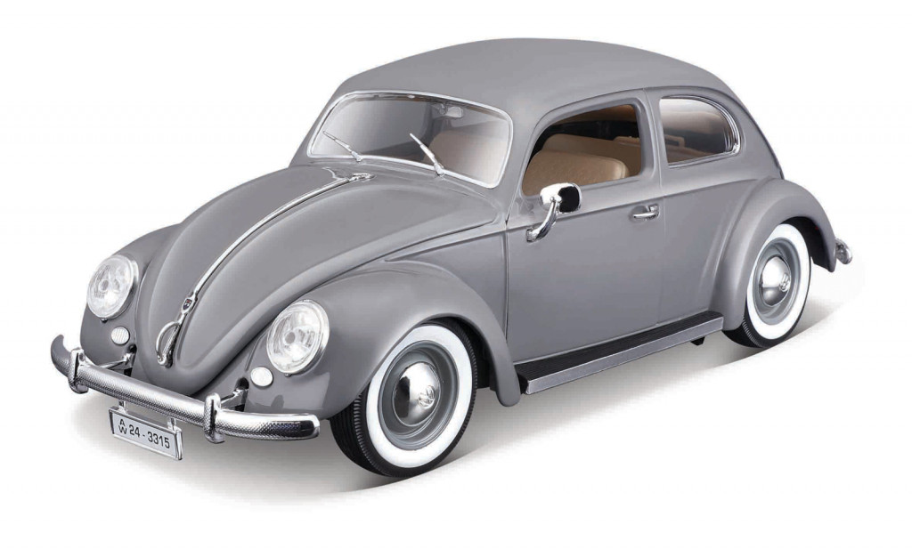 Bburago Bburago - Autá HOBBY- Volkswagen Käfer Beetle 1955, šedá, 1:18