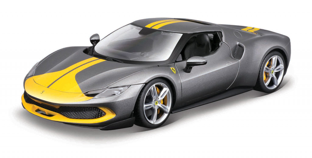 Bburago Bburago - RACE+PLAY, Ferrari, Ferrari 296 GTB ASSETTO FIORANO, šedá, 1:18