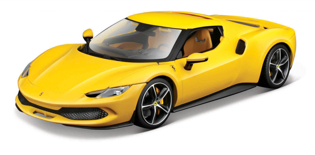 Bburago Bburago - RACE+PLAY, Ferrari, Ferrari 296 GTB, žltá, 1:18