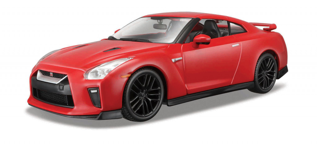 Bburago Bburago - Autá HOBBY, 2017 Nissan GT-R, červená, 1:24