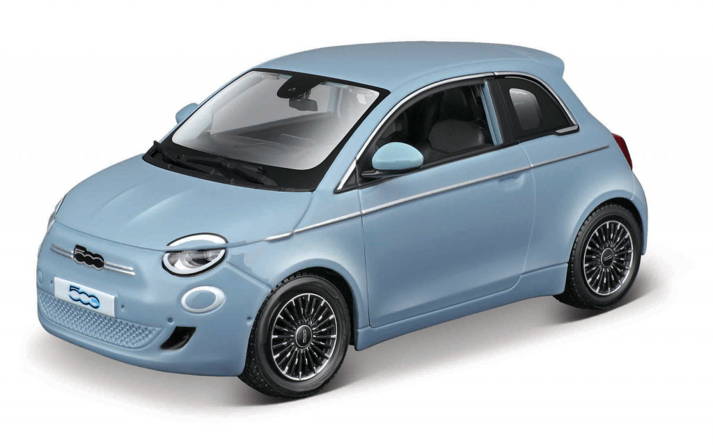 Bburago Bburago - Autá HOBBY, Plus, Fiat 500e (2023), modrá, 1:24