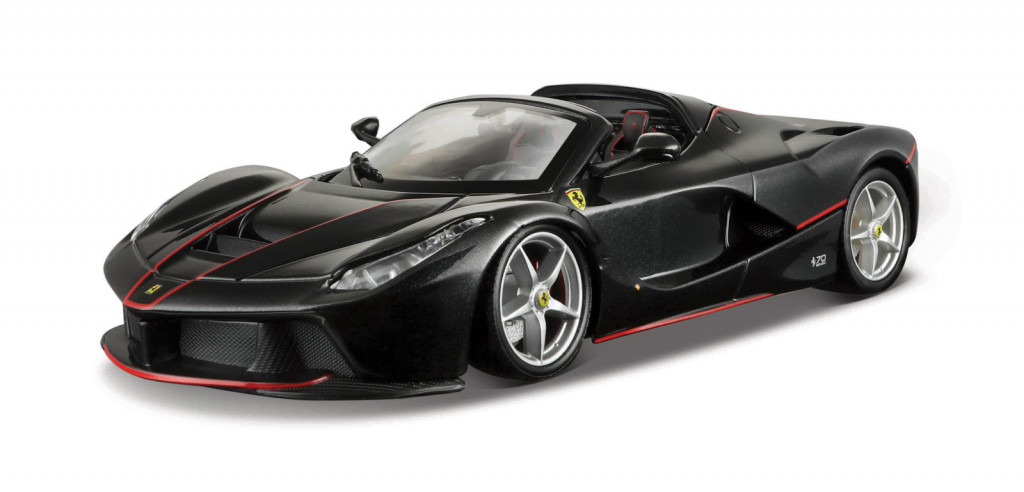 Bburago Bburago - RACE+PLAY, Ferrari LaFerrari Aperta, čierna metalíza, 1:24
