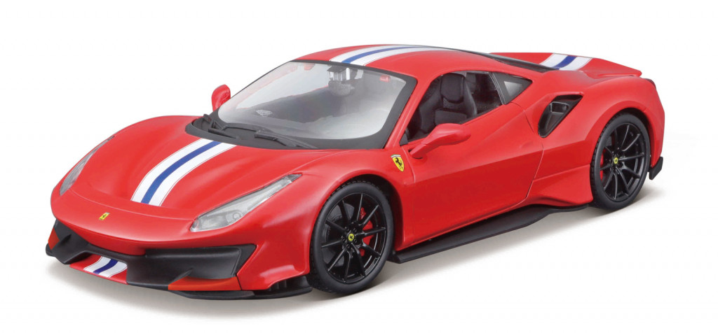 Bburago Bburago - RACE+PLAY Ferrari 488 Pista, červená, 1:24