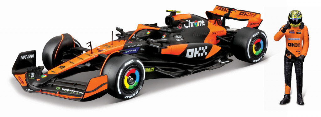Bburago Bburago - RACE Formula F1, McLaren F1 Team MCL38 (2024), 4 Lando Norris, 1:24