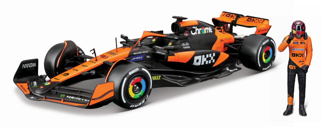 Bburago Bburago - RACE Formula F1, McLaren F1 Team MCL38 (2024), 81 Oscar Piastr, 1:24