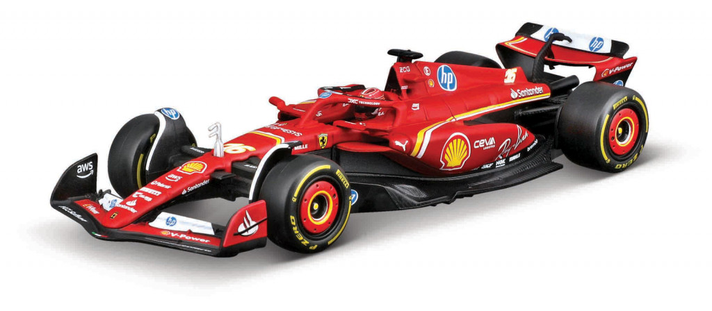 Bburago Bburago - RACE Formula F1, Ferrari Scuderia SF-24 (2024), 16 Charles Leclerc, 1:43