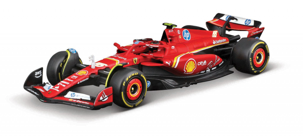Bburago Bburago - RACE Formula F1, Ferrari Scuderia SF-24 (2024), 55 Carlos Sainz, 1:43