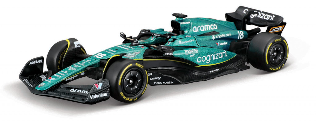 Bburago Bburago - RACE Formula F1, Team Aston Martin AMR23 (2023), #18 Lance Stroll, 1:43