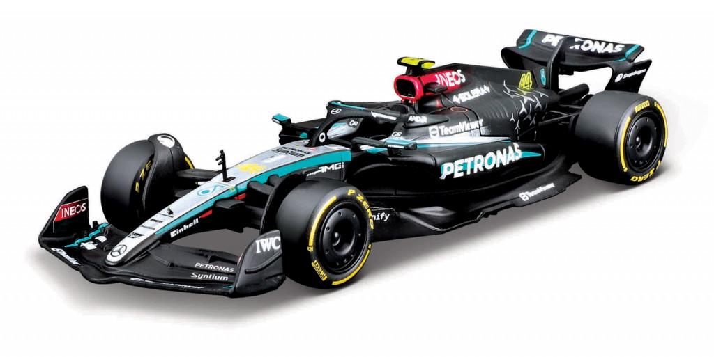 Bburago Bburago - RACE Formula F1, Team Mercedes-AMG Petronas W15 (2024), #44 Lewis Hamilton, 1:43